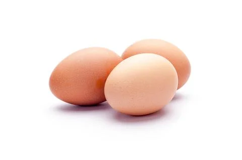 Eggs on a white background Stock Photos