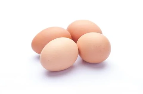 Eggs on a white background Stock Photos