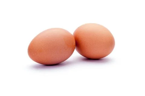 Eggs on a white background Stock Photos