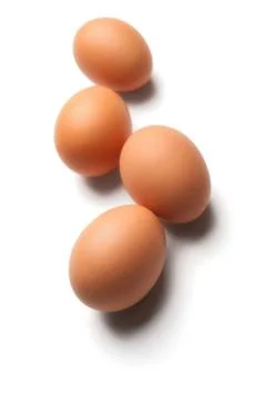 Eggs on white background Stock Photos