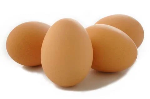 Eggs on white background Stock Photos