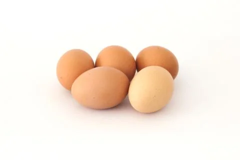 Eggs on a white background. Stock-Fotos