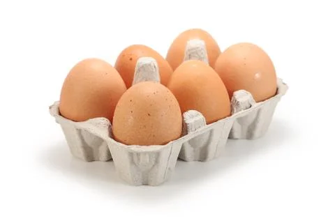 Eggs on white background Foto stock