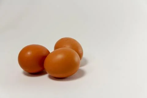Eggs on white background Stock Photos