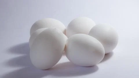 Eggs on white background 스톡 사진