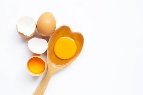 Eggs on white background. Stock Photos