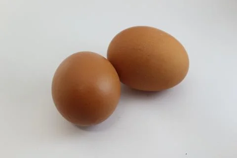 Eggs in the white background Stock Photos