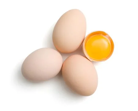 Eggs on white Stock Photos