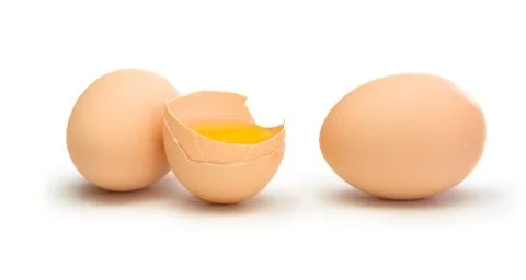 Eggs on white Stock Photos