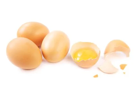 Eggs on white Stock Photos