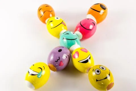 Eggs on white 스톡 사진