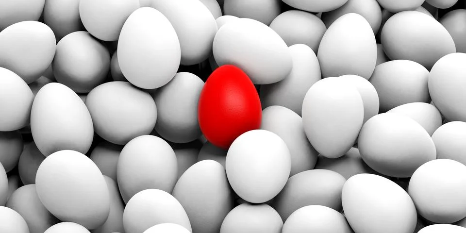 Eggs white red pile easter banner all background Illustrazione stock