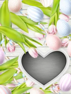 Eggs on wooden table. EPS 10 Stock Illustration