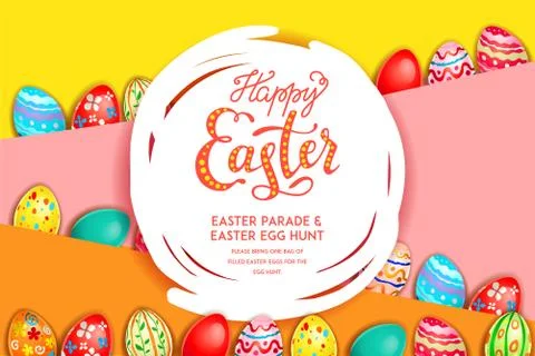 Eggs yellow poster Stock Illustration