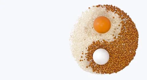 Eggs yin-yang Stock Photos