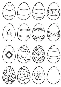 Eggs you color Stock Illustration