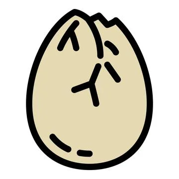 Eggshell bird icon, outline style Stockillustratie