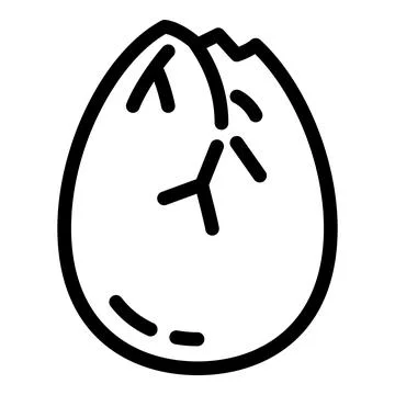 Eggshell bird icon, outline style 스톡 일러스트