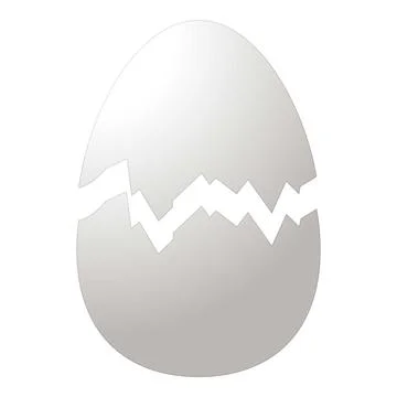 Eggshell break icon cartoon vector. Broken egg Stock Illustration