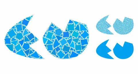 Eggshell Composition Icon of Humpy Parts Illustrazione stock