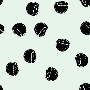 Eggshell egg chicken farm food glyph seamless pattern Stock Illustration