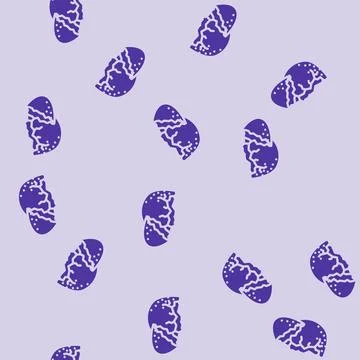 Eggshell egg chicken farm food glyph vector seamless pattern Stock Illustration