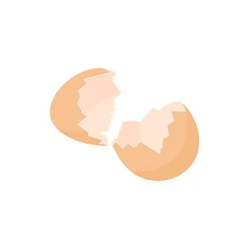 Eggshell icon in cartoon style Stock Illustration
