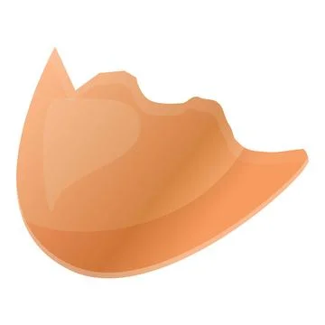 Eggshell icon, cartoon style Stock Illustration