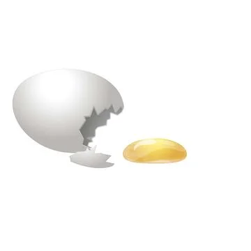 Eggshell icon cartoon vector. Broken egg Stock Illustration