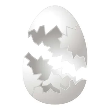Eggshell icon cartoon vector. Broken egg Stock Illustration