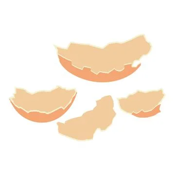 Eggshell icon, isometric style 스톡 일러스트