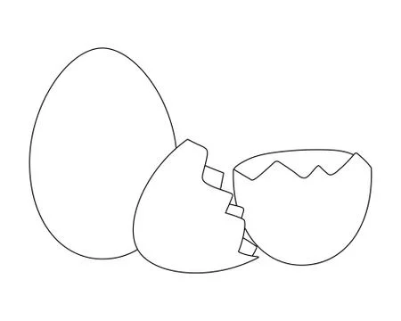 Eggshell split isolated 스톡 일러스트