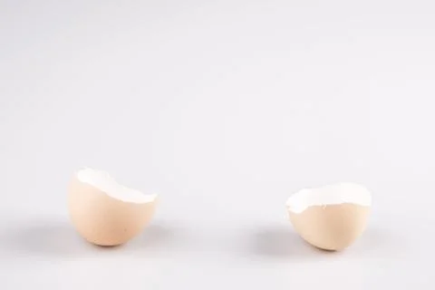 Eggshell on white background Stock Photos