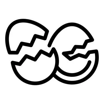 Eggshells waste icon outline vector. Organic trash Stock Illustration