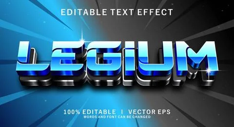 Egium 3d vector text effect with modern style design Stock Illustration