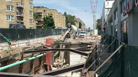 Eglinton Crosstown LRT Construction work Stock Footage 287263642