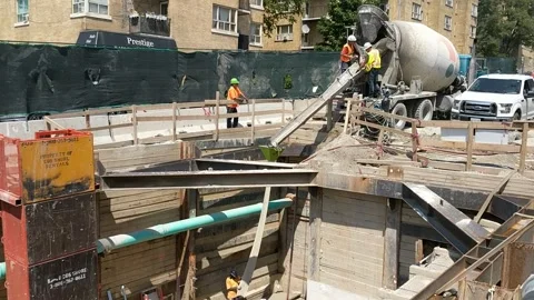 Eglinton Crosstown LRT Construction work Stock Footage 287263714