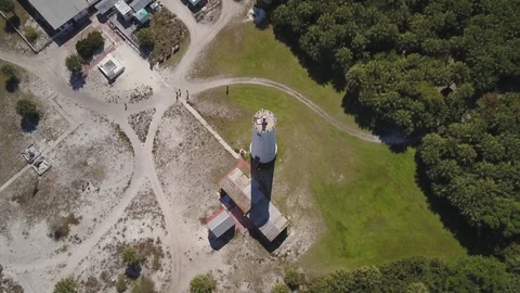 Egmont Key Lighthouse Above Video stock 73438131