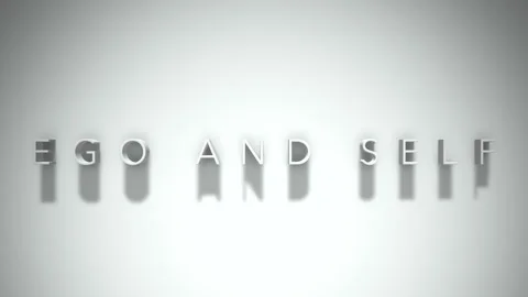 Ego and self 3D title animation with shadows on a white background Video stock 297905353