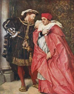 Ego Et Rex Meus, after the painting by Sir John Gilbert.  Henry VIII and Thomas Stock Photos