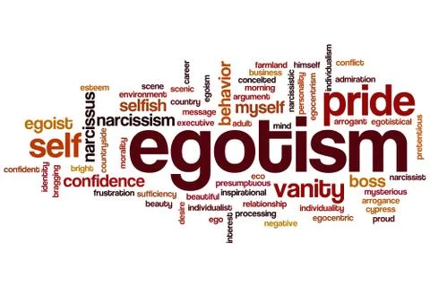 Egotism word cloud イラスト素材