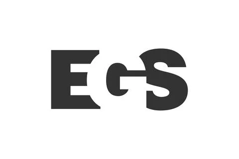 EGS logo design. Initial letter E G S bold font style for tech startups, co.. Stock Illustration