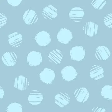 Egshell blue scratched dots hand drawn brushstroke seamless pattern. vector d Illustrazione stock
