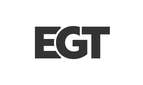 EGT logo design template with strong and modern bold text. Initial based ve.. Stock Illustration