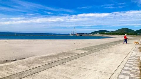 Eguchi Hama Sea side park in Hioki city, Kagoshima, Japan 2024 Nov.10 Stock Photos