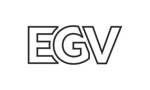 EGV logo design template with strong and modern bold text. Initial based ve.. Stockillustratie