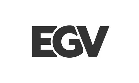 EGV logo design template with strong and modern bold text. Initial based ve.. Stock Illustration