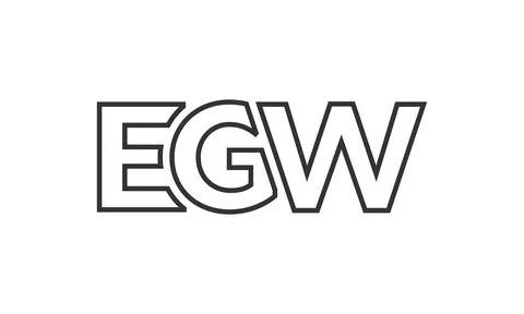 EGW logo design template with strong and modern bold text. Initial based ve.. イラスト素材
