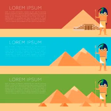 Egypet Thoth banner Stock Illustration