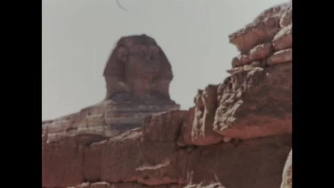 Egypt 1960s, Great Sphinx view of Giza Stock Footage 282793944